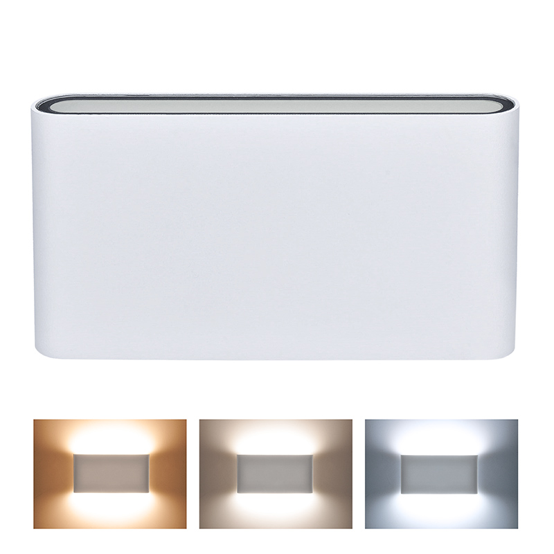 Levně Solight LED venkovní nástěnné osvětlení Modena, 12W, 680lm, 120°, bílá