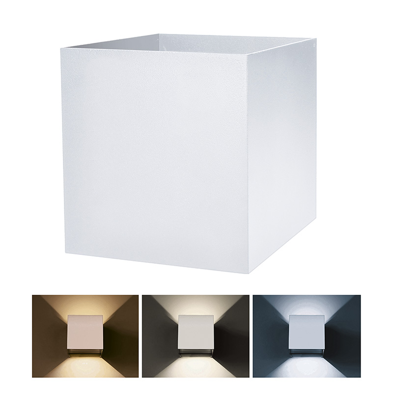 Levně Solight LED venkovní nástěnné osvětlení Parma, 6W, 360lm, 10-110°, bílá