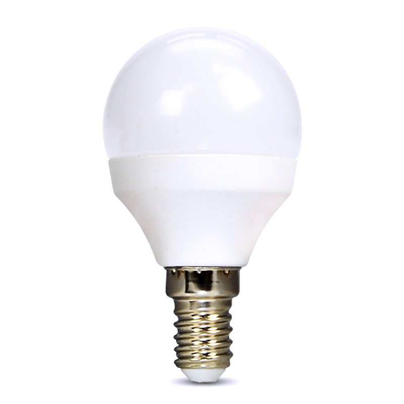 Levně Solight LED žárovka, miniglobe, 6W, E14, 3000K, 510lm, bílé provedení