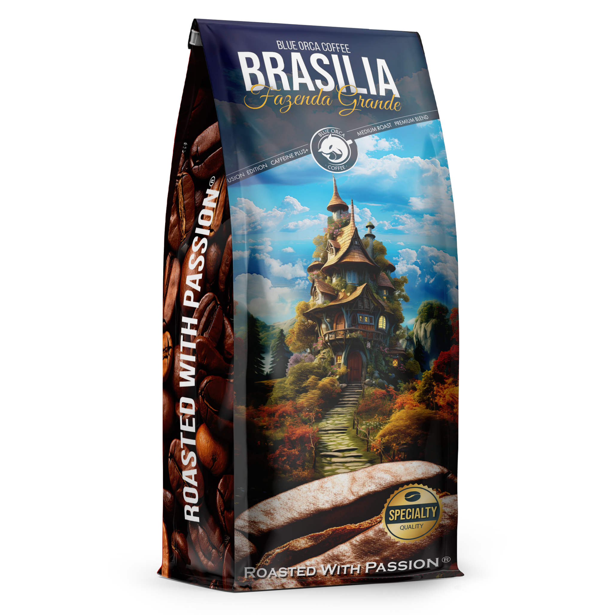 Levně Blue Orca Fusion Brasilia Fazenda Grande, zrnková káva, 1 kg, Arabica/Robusta