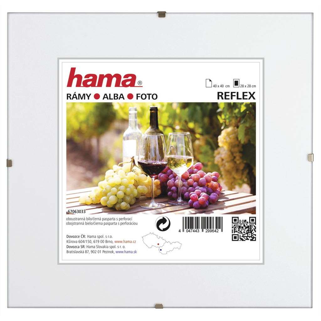 Hama Clip-Fix, normální sklo, 40x40 cm