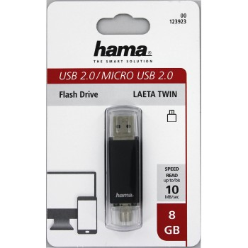 Levně Hama USB FLASH Laeta Twin 8GB duo