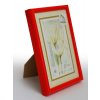 Fotorámeček 10x15 plast s plexi červený