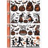 Okenní fólie s glitry Halloween 59x21 cm - DÝNĚ S NETOPÝRY