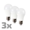 Solight LED žárovka 3-pack, klasický tvar, 10W, E27, 3000K, 270°, 900lm, 3ks v balení