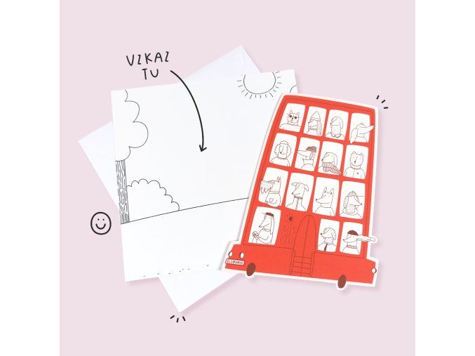 BUS "FULL OF LOVE" kartička