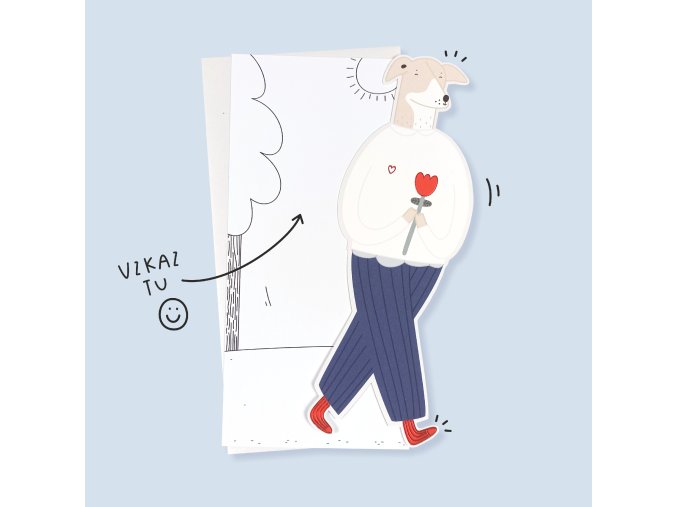 HAVÍK S TULIPÁNEM kartička