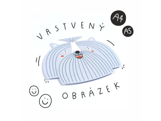 PEJSEK vrstvený obrázek