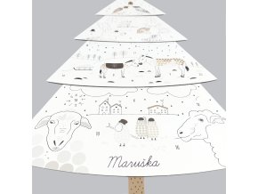 PERSONALIZOVANÝ ADVENTNÍ STROM se svítícími puntíky