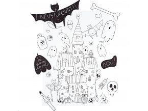 HALLOWEENský plakát na dveře