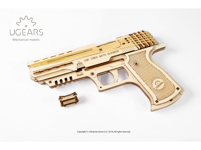 Ugears Handgun Mechanical Model 11 max 1000