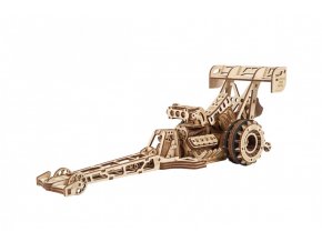 DŘEVĚNÁ 3D MECHANICKÁ STAVEBNICE UGEARS - Dragster