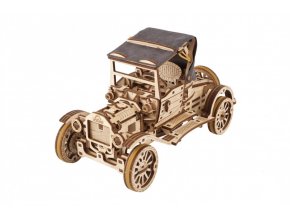 UGEARS DŘEVĚNÁ STAVEBNICE 3D MECHANICKÉ PUZZLE - Model Retrocar UGR-T