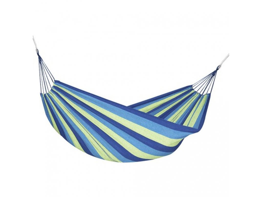 50068 7 modrozelena houpaci sit hammock pro 2 osoby 200x150 cm