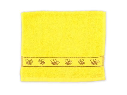 Dětský ručník KIDS žlutý 30x50 cm s motivem včelek