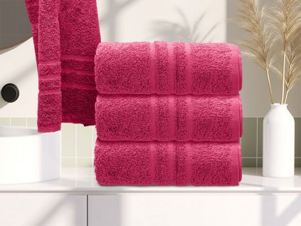 Ručník Classic 50 x 100 cm purpurový, 100% bavlna do moderní koupelny