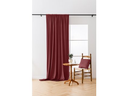 Vínový zatemňovací závěs VELVET 135x250 cm (Sistem za vješanje Metalni prstenovi)