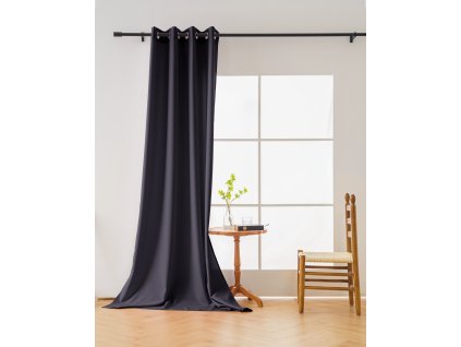 Tmavě šedý závěs OXFORD 140x250 cm (Sistem za vješanje Metalni prstenovi)