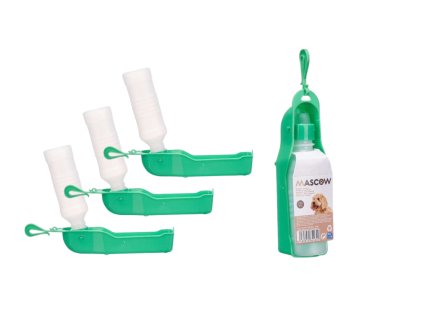 Praktická cestovní láhev s miskou pro psy 250 ml ANIMAL, zelená