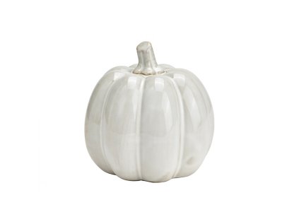 Elegantní porcelánová dýně PUMPKIN WHITE 12x13 cm – podzimní dekorace