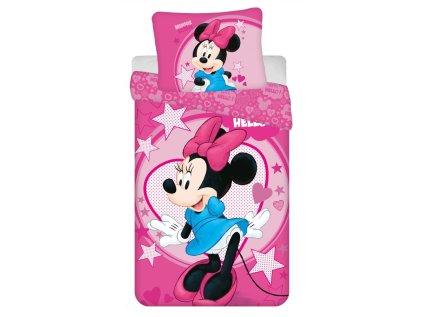 Dječja posteljina od mikrovlakana MINNIE HELLO ružičasta