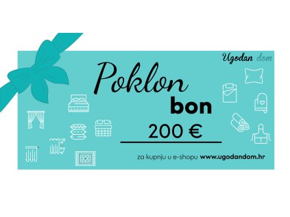 Poklon bon od 200 € (Forma poukazu Tlačený)