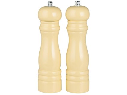 Sada 2 dřevěných mlýnků LIGHT YELLOW na sůl a pepř ve světle žluté barvě