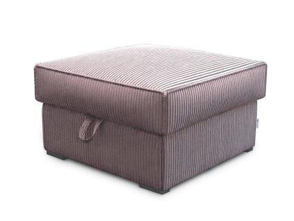 Světle fialový taburet COSARO s úložným prostorem 65x65 cm – stylový a praktický