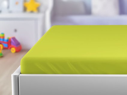 Jersey plahta za dječji krevetić EXCLUSIVE 70x140 cm limeta
