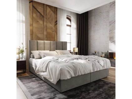 Tapecirani krevet boxspring MERALIS 160x200 cm siva