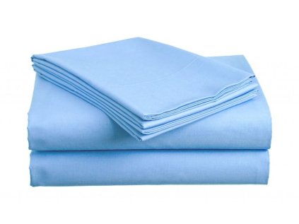 Bavlněné prostěradlo LUX 200x220 cm světle modré – extra jemné a prodyšné
