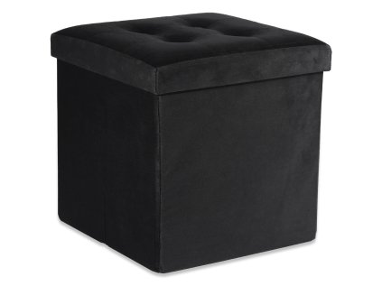 Crna sklopiva tabureta ZAREX VELVET L