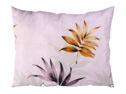 Polštář neprošitý LISTY 70x90 cm růžový – stylový doplněk do ložnice
