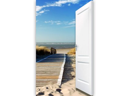 Fototapeta na dveře s motivem pláže a dun 86 x 200 cm