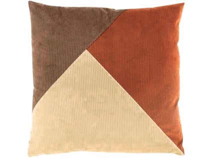 Dekorační polštářek RIVER 45x45 cm béžový s geometrickým vzorem