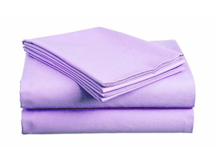 Bavlněné prostěradlo světle fialové 140x240 cm