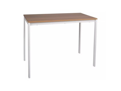 Jídelní stůl RAMOD 100 x 60 cm s dubovou deskou a bílou konstrukcí – svěží a moderní vzhled