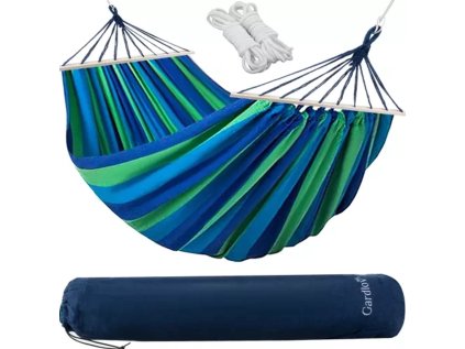 Houpací síť HAMARI pro 2 osoby modrozelená 260x160 cm