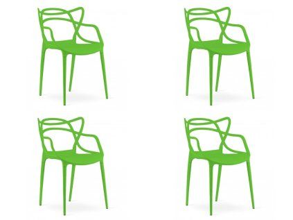 Set 4 kom plastičnih stolica KATO, zelena