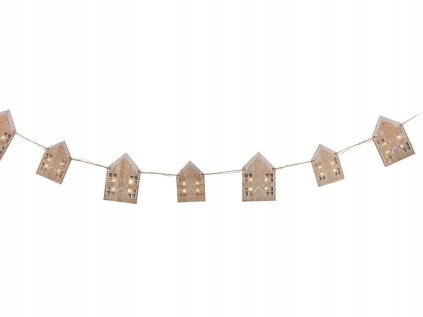 Vánoční LED světelná girlanda WINTER VILLAGE, 2 m s domečky