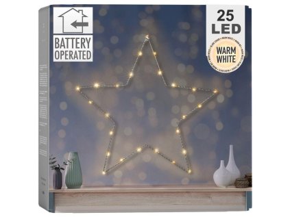 LED nástěnná vánoční hvězda STAR 45 cm s teplým bílým světlem