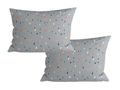 Moderní povlaky PINTURA 40x60 cm šedé s terrazzo vzorem