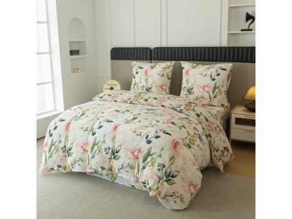 Květinové mikroplyšové povlečení BRONEA barevné pro jarní atmosféru