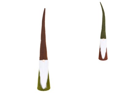 Vánoční skřítek FUZZY GNOME 43 cm – dekorace v několika barvách