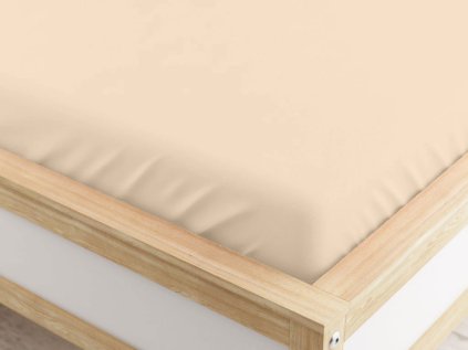 Napínací prostěradlo mikrovlákno 90x200 cm světle béžové