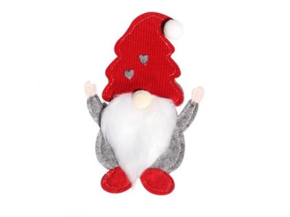 Vánoční pouzdro na příbory SANTA GNOME červené s motivem skřítka