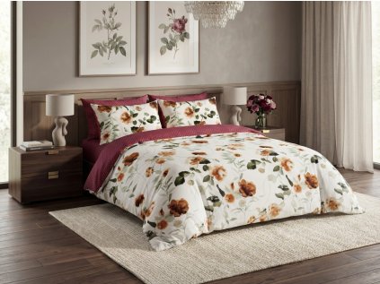 Dvostrana posteljina DUO SENSE ROSALIA uzorak + Jastučnica 40x50 cm GRATIS