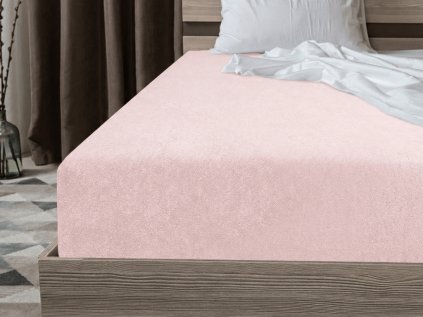 Froté prostěradlo EXCLUSIVE světle růžové 90 × 200 cm – jemné a romantické