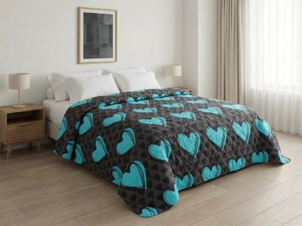 Prekrivač za krevet KASUGA, tirkizni