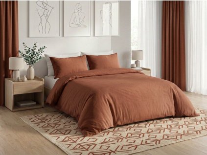 Pamučna posteljina CALMORA smeđa